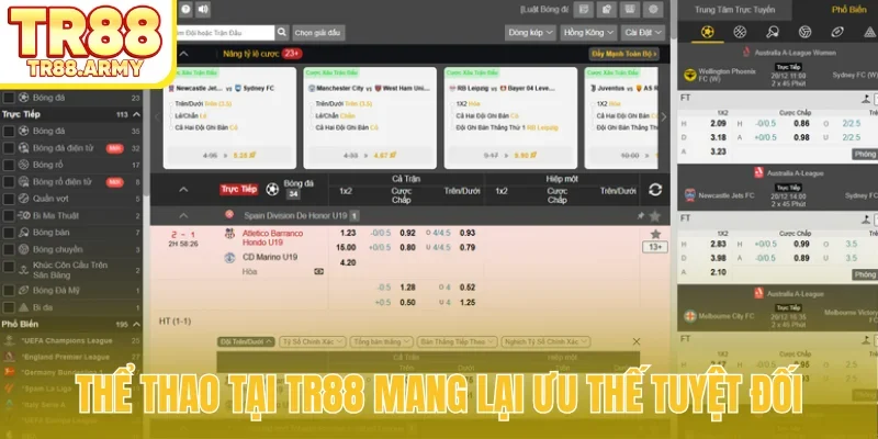 Thể thao tại TR88 mang lại ưu thế tuyệt đối
